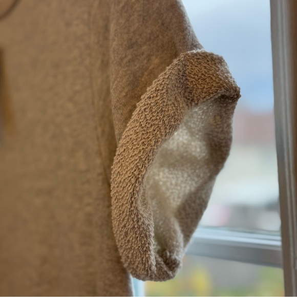 Anthropologie Women's Cloth & Stone Short Sleeve Gray Sweatshirt Tunic Dress L - Picture 8 of 12